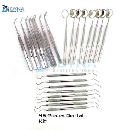 45 Instruments Basic Dental Set Mirror Explorer College pliers