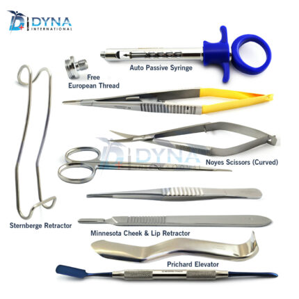 Dental Surgical Implant Instruments Kit Auto Passive Syringe Castroveijo Forceps