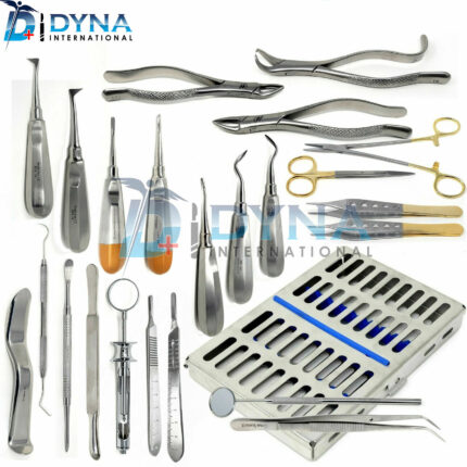 SET OF 24 PC Oral Dental Surgery Extracting Elevators Forceps Instrument Kit Set
