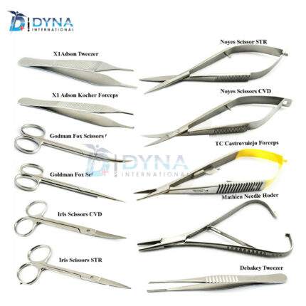 Range Of Micro Surgical Dental Implant Scissors Suturing Needle Holder Forceps