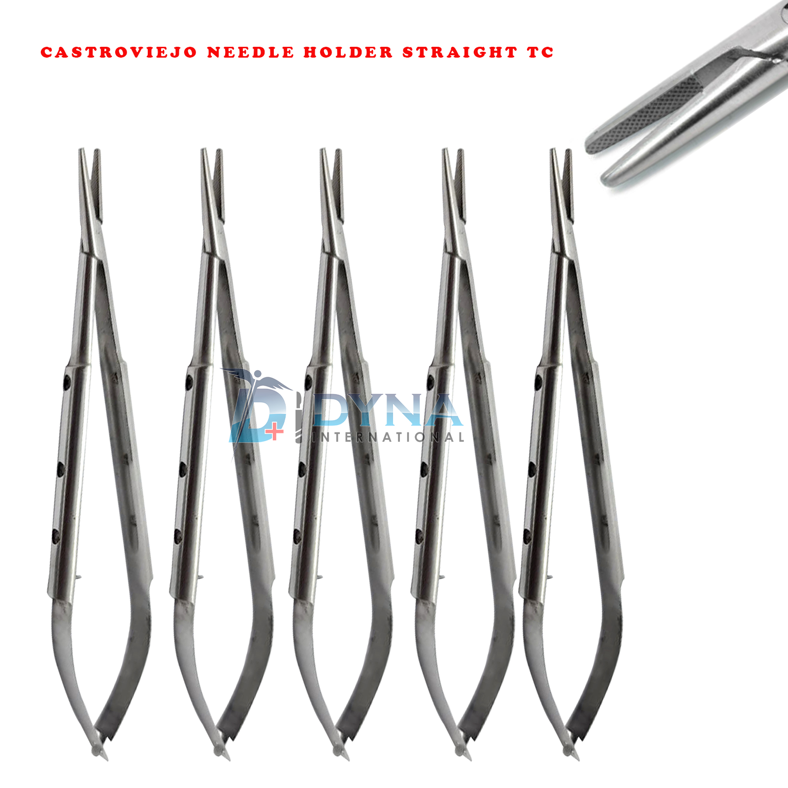 Castroviejo Needle Holder 5.5 Inch Straight With Lock – Stainless Steel Surgical Instrument By Precise Canada