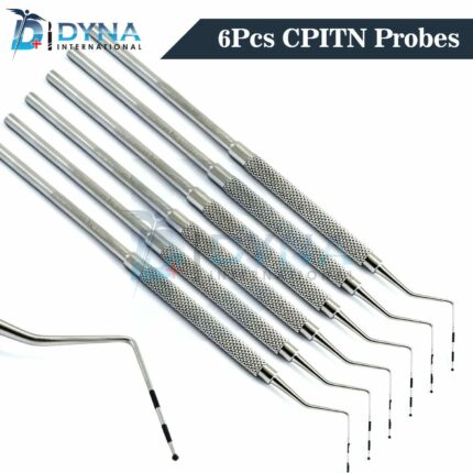 CPITN Dental Probes Perio Color Markings Round Tip 6 Pcs