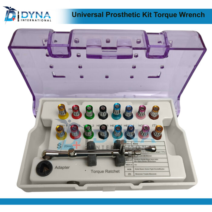 Universal Dental Implant Prosthetic Kit – Includes Torque Wrench, Hand Drivers & Screwdrivers for Implant Restoration Procedures