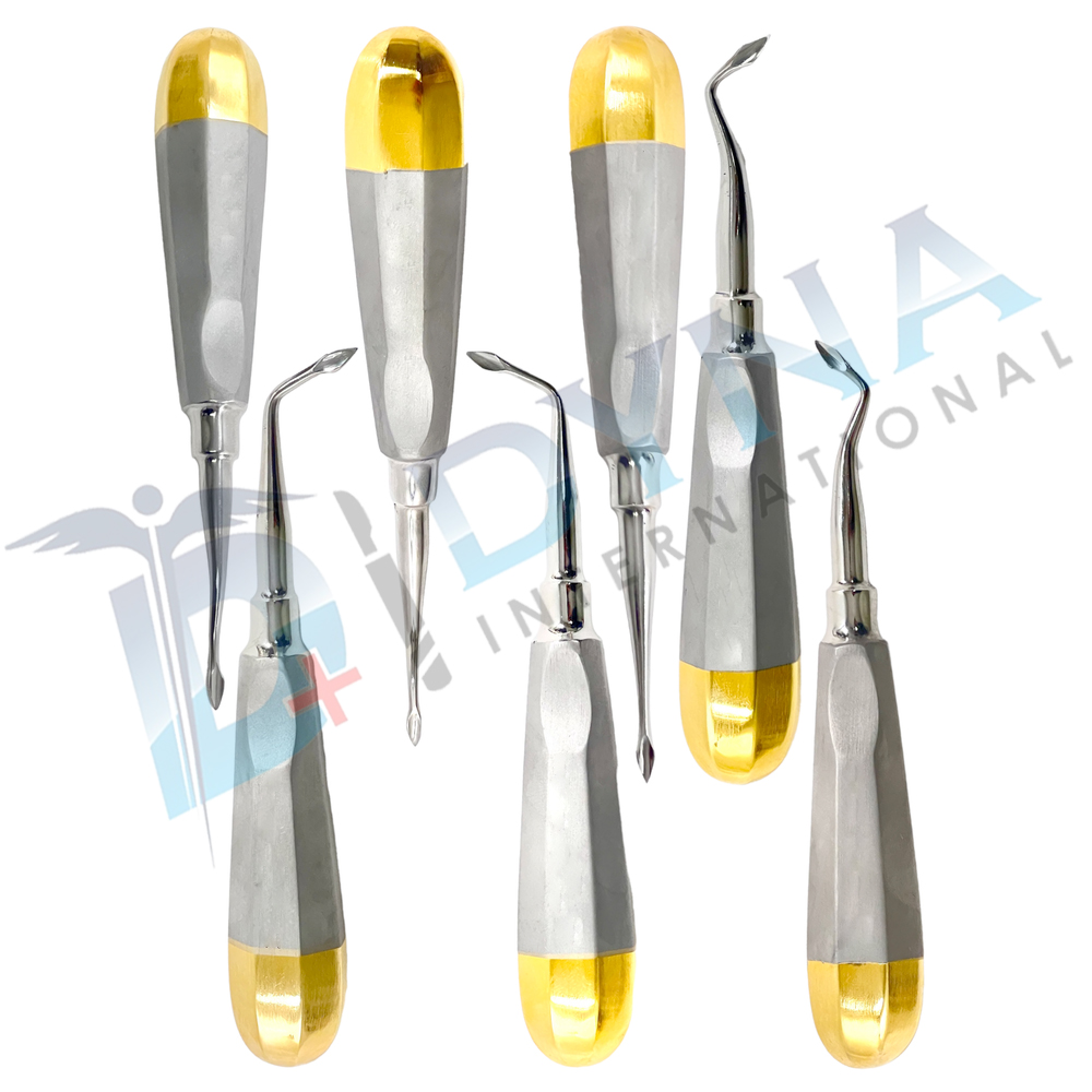 Surgical Dental Instruments Dental Elevator Set Of 3 - Curved Tip 2mm, 3mm, 4mm | Root Luxating Instruments, Stainless Steel Root Tip Pick Dental Instruments