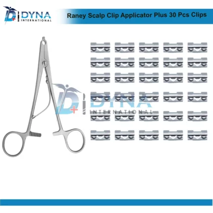 Raney Scalp Clip Applicator Plus 30 Pcs Clips