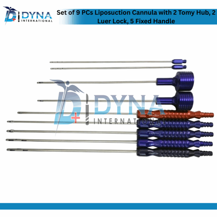 Set of 9 PCs Liposuction Cannula