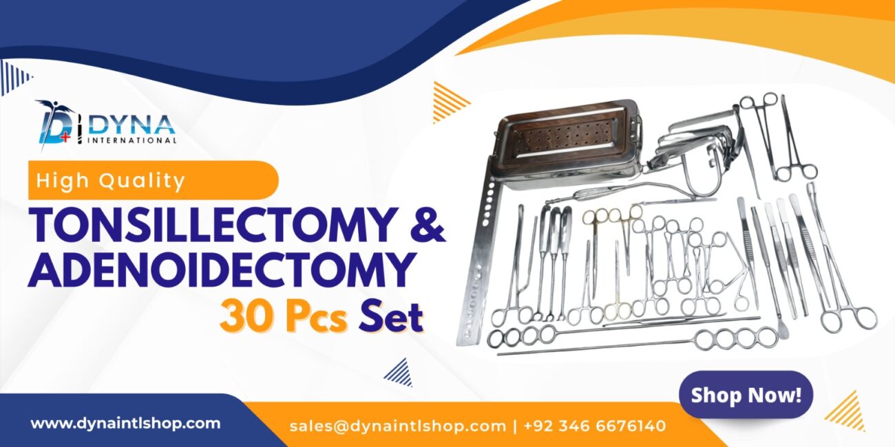 ENT surgeon using ergonomic tonsillectomy instruments during adenoidectomy procedure