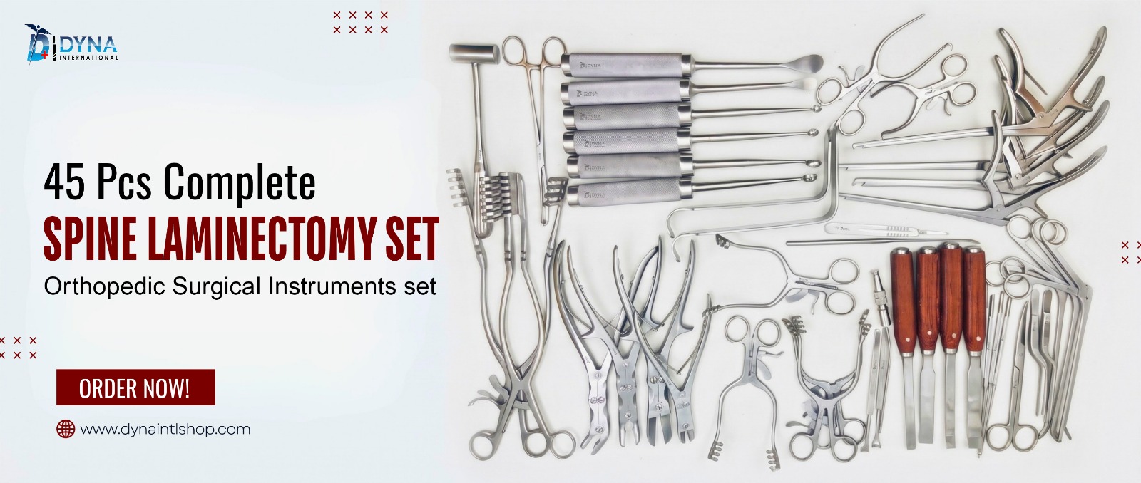 Spine Laminectomy Set 45 Pcs – Complete Orthopedic Surgical Instruments for Spine Surgery